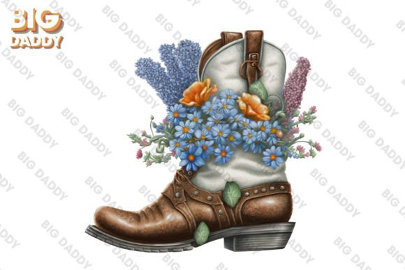 Flower Cowboy Boot Watercolor Clipart Review