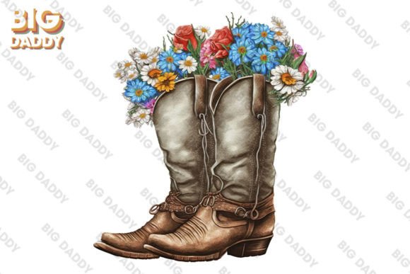 Flower Cowboy Boots Watercolor Clipart Review