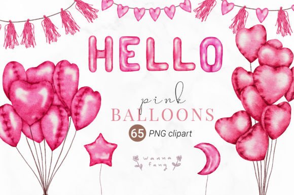 Pink Balloon Clipart & Illustrations