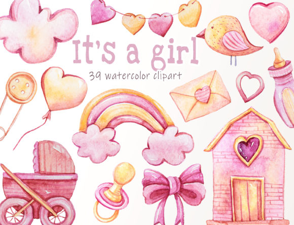 Reviewing Baby Girl Watercolor Clipart for Embroidery