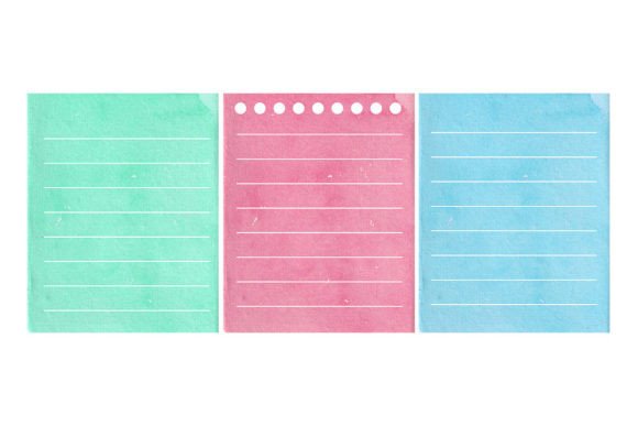 Sticky Notes Watercolor Background: A Fresh Illustration for Local Branding