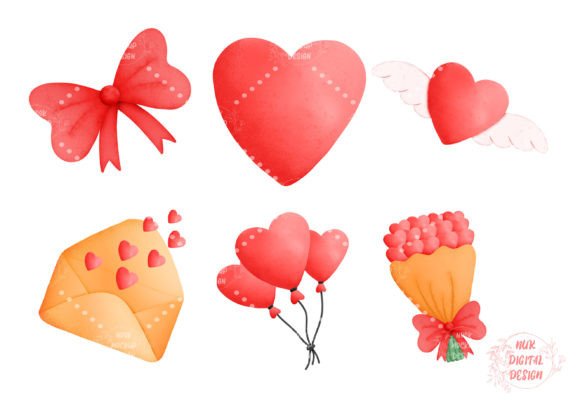 Valentine Watercolor Cliparts Vol.4 Review
