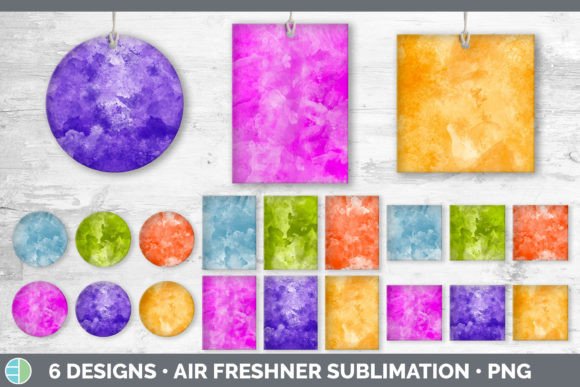 Watercolor Air Freshener Sublimation D Illustrations