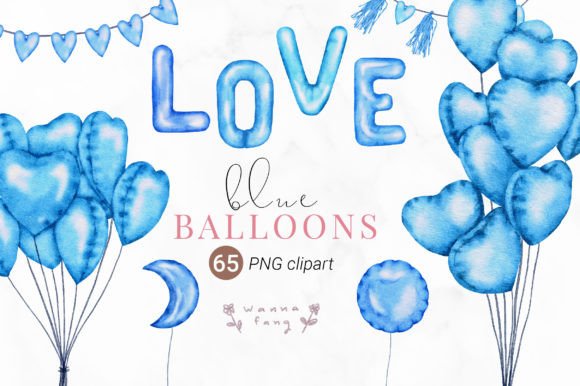 Watercolor Blue Balloons Clipart, PNG: A Designer’s Real-World Review