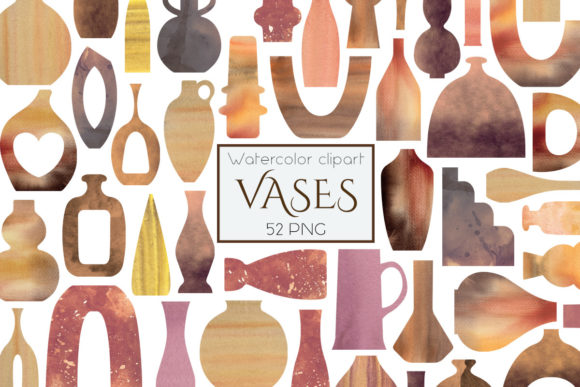 Watercolor Ceramic Vases Illustrations Review