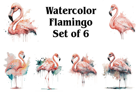 Watercolor Flamingos: Soft Illustrations for Handmade Charm