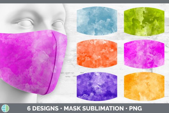 Watercolor Mask Sublimation Bundle Fac Illustrations