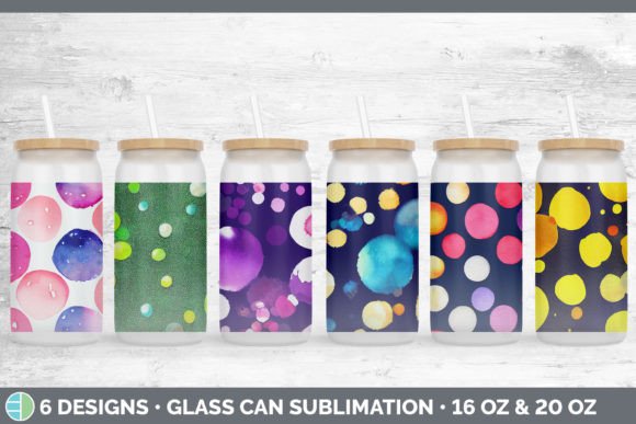 Watercolor Polka Dots Glass Can Sublim: A Fresh Illustrations Pick for Blog Designers