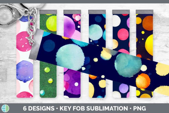 Watercolor Polka Dots Key Fob Wristlet: A Versatile Illustration for Local Branding