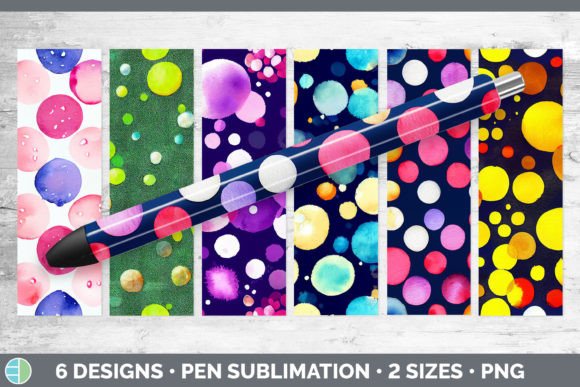 Watercolor Polka Dots Pen Wraps Epoxy: A Fresh Illustration for Local Branding
