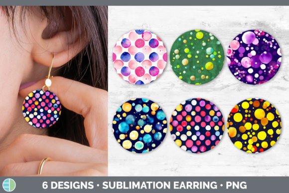 Watercolor Polka Dots Round Earring Su: A Designer’s Take on This Whimsical Illustration