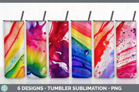 Watercolor Rainbow Tumbler Sublimation B: A Practical Illustration for Etsy Sellers