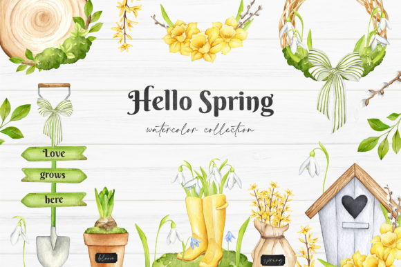 Watercolor Spring Gardening Clipart Review