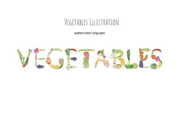 Watercolor Vegetables Clipart PNG EPS Illustrations